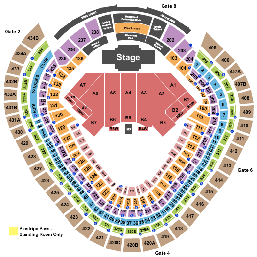 Yankee Stadium Billy Joel Seating Chart